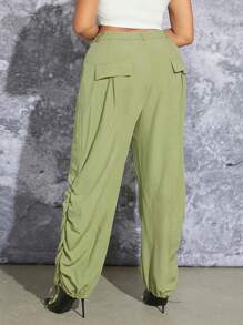 SHEIN SXY Plus Drawstring Waist Solid Pants