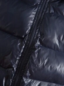 SHEIN 男童单件拉链连帽背心加厚外套 - 彩色 - 查看 7