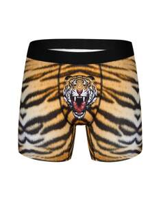 Nam In hoa con hổ Băng tương phản Quần chữ nhật - Nhiều màu - Xem 1