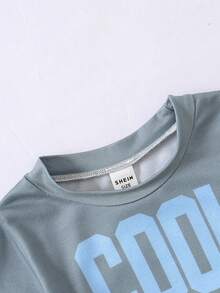 Baby Boy Slogan Graphic Sweatshirt & Sweatpants - Green - View 5