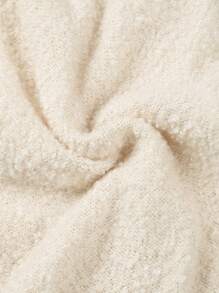 SHEIN BASICS Drawstring Waist Wide Leg Knit Pants - Apricot - View 8