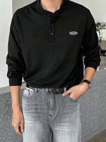 DAZY 男士字母拼接细节 Polo 衫商务装