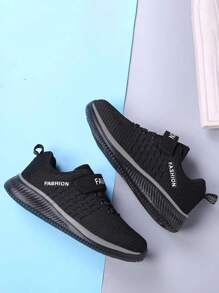 秋季青少年校園運動鞋 - 黑色 - 查看 6