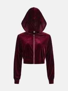 Teen Girl Contrast Tape Side Zip Up Jacket & Pants