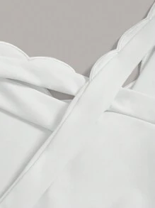 VARSITIE 運動瑜伽基礎胸罩，女士網球服裝 - 白色 - 查看 6