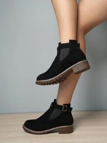 女性時尚靴子 - 黑色 - 查看 1