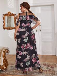 Vestido largo con estampado para mujer de talla grande - Multicolor - Ver 2