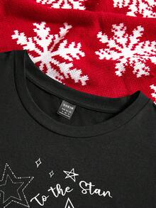Camiseta con estampado de estrella - Negro - Ver 3