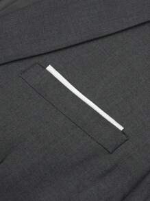 CLOUDSTYLE Nam Plus Chi tiết về Flap Áo vest & Áo khoác vest & Quần tây - Màu xám đen - Xem 11