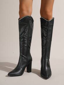 Của phụ nữ Giày ống thời trang - màu đen - Xem 6