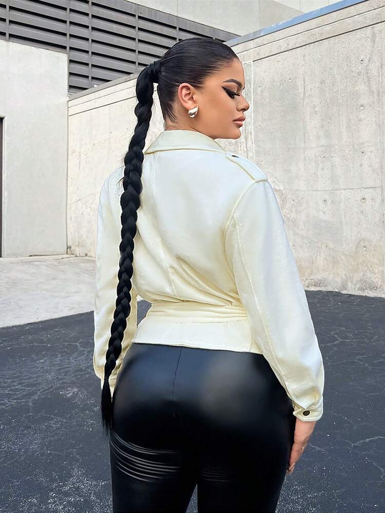 Flap Pocket Belted Overcoat