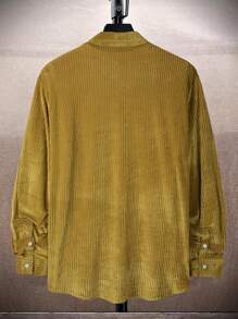 Manfinity Homme Hombres Camisa unicolor con botón delantero