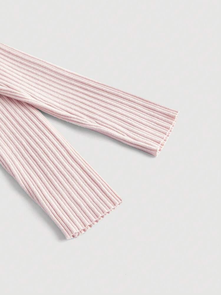 Plus Frill Trim Ribbed Knit Sweater