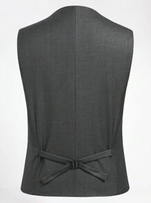 CLOUDSTYLE Nam Plus Chi tiết về Flap Áo vest & Áo khoác vest & Quần tây - Màu xám đen - Xem 7
