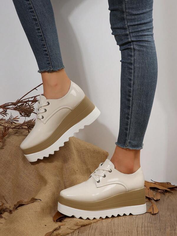 Women's Square Toe Snake Pattern Wedge & Thick Bottom Loafers