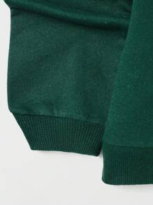 EURMUSE Men Deer Print Drawstring Sweatshirt & Sweatpants - Green - View 6
