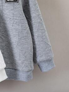 男小童2入組字母補丁細節運動衫 - 彩色 - 查看 4