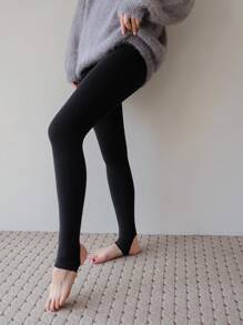 DAZY 纯色保暖内衬紧身裤