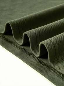 男士T恤 - 軍綠色 - 查看 4