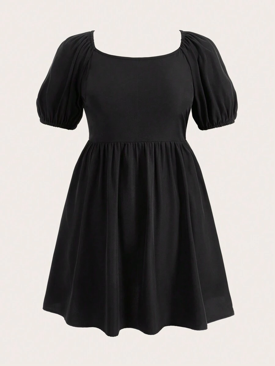 SHEIN MOD Đầm Plus Size - màu đen - Xem 1