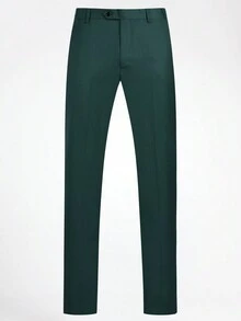 CLOUDSTYLE Men Plus Solid Blazer & Vest Blazer & Pants Suit Set - Dark Green - View 3