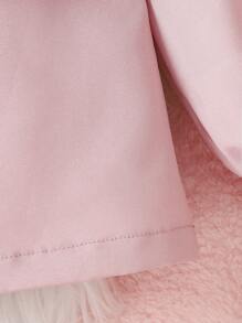 女嬰荷葉邊前蝴蝶結襯衫 - 粉色 - 查看 7