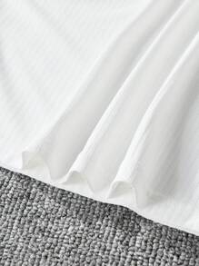 SHEIN Tween Girl Cartoon Dinosaur Print Mock Neck Tee - White - View 6