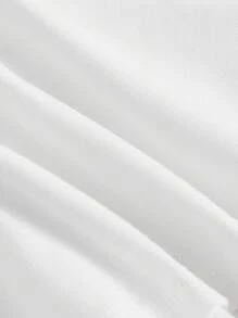 SHEIN MOD Solid Seam Tank Top - White - View 3