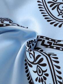 Áo khoác có mũ trùm đầu in họa tiết Paisley cho bé trai - Màu xanh lam - Xem 5