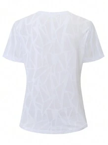 Easithlete Camo Print Round Neck Sports Tee Workout Tank Top Gym Women Shirts - Multicolor - View 2