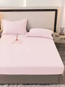 1 pieza Sábana ajustada de unicolor, protector de colchón, funda de colchón para cama, sábana ajustada de bolsillo profundo, suave y transpirable, para camas de todos los tamaños