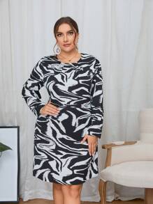 SHEIN Privé Talla grande Vestido con estampado
