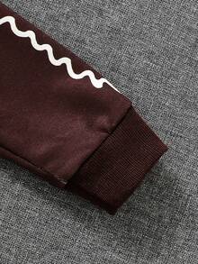 Baby Boy Bow Print Mock Neck Sweatshirt & Sweatpants - Multicolor - View 5