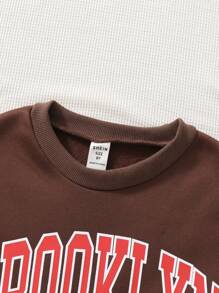 SHEIN 男大童 3 入組字母圖案保暖襯裡運動衫 - 彩色 - 查看 4