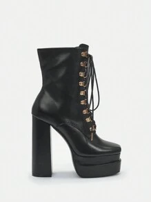 CUCCOO SZL 女性黑色時尚靴子 - 黑色 - 查看 7