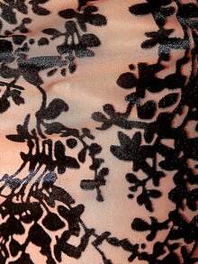 Sheer Floral Print Tie Backless Halter Neck Dress - Multicolor - View 3