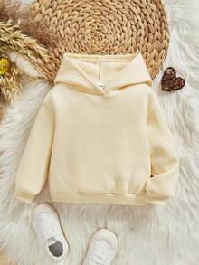 Baby Girls Slogan & Cartoon Graphic Sweatshirt - Beige - View 2