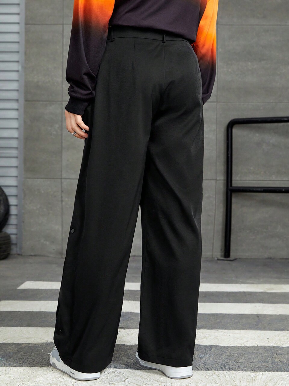 Loose-Fitting Men's Wide Leg Pants With Slant Pockets