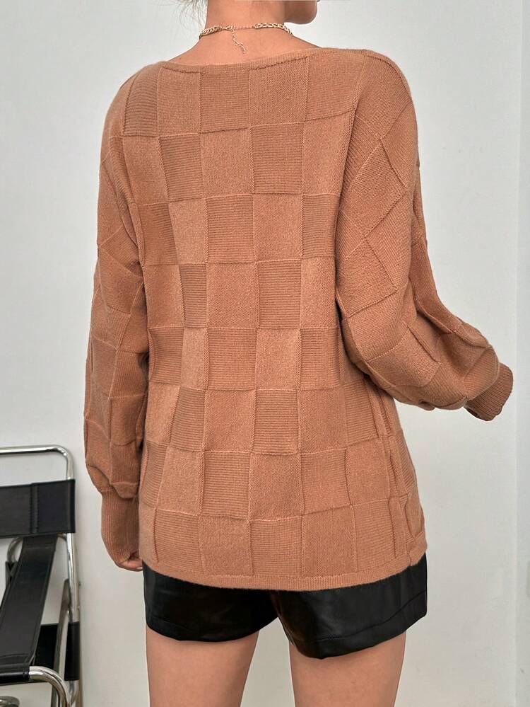 Solid Batwing Sleeve Sweater