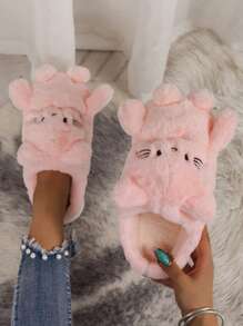 Women's Funny Home Slippers - Pink - View 1