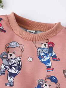 男嬰卡通圖案衛衣和衛褲