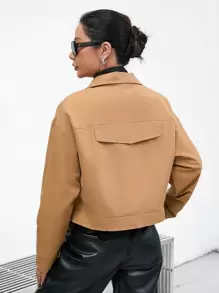 Aveloria Chaqueta con hombros caídos y bolsillo con solapa