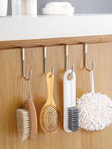 Madebyblanc 1入組門上抽屜櫥櫃鉤,不銹鋼雙S形鉤支架衣架 - 銀色 - 查看 2