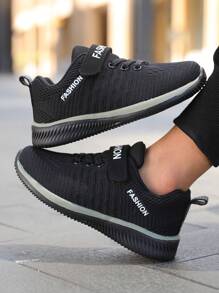 秋季青少年校園運動鞋 - 黑色 - 查看 8