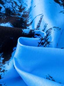 SHEIN Tween Boy Bear Print Tie Dye Pullover & Sweatpants - Blue - View 8