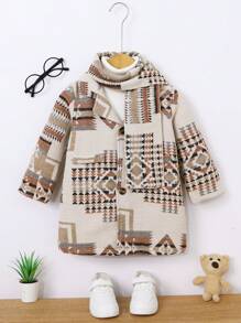 男嬰地理印花大衣（無毛衣） - 彩色 - 查看 1