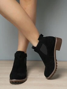 女性時尚靴子 - 黑色 - 查看 3