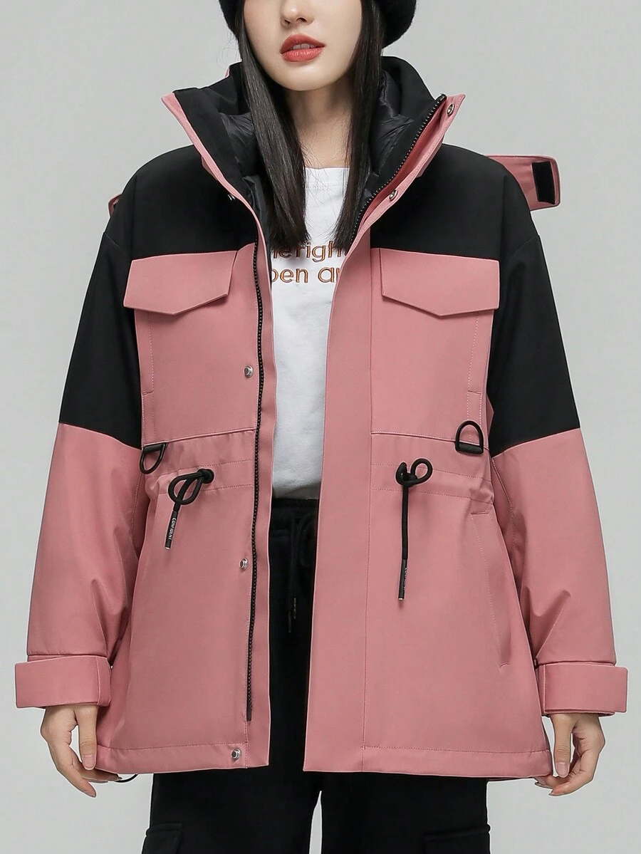 女士羽絨服 - 珊瑚粉 - 查看 1