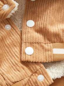 Cozy Pixies سترة الكلية مدرز بالحروف مبطن حراري ولد