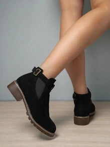 女性時尚靴子 - 黑色 - 查看 2